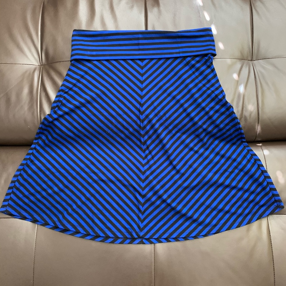 Cobalt Striped Skirt